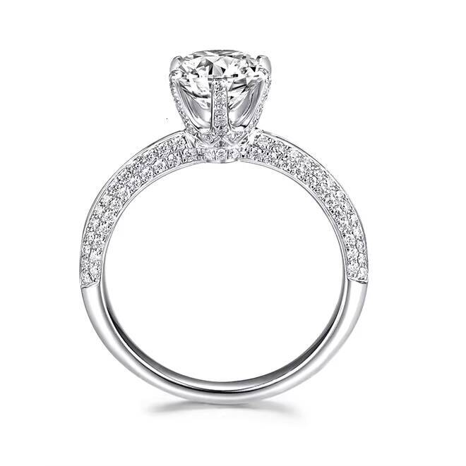 925 Sterling Silver 1ct Moissanite Engagement Ring Jewelry Lab VVS Diamond Wedding Rings for Woman