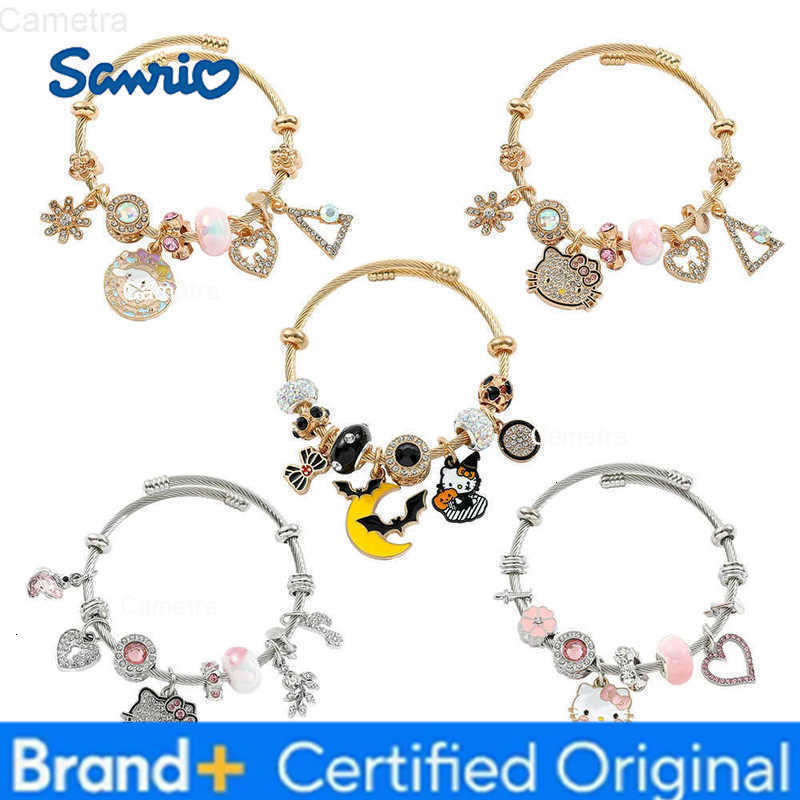 Sanrio Anime Character Hello Kitty Bracelet Fashion Classic Kuromi Cinnamoroll Bangle For Friends Birthday Jewelry Gifts H251229