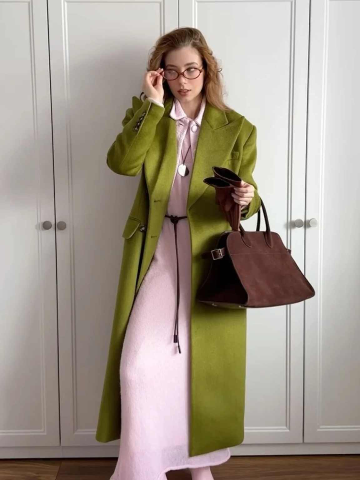 Fashion Women Long Coat Peaked Lapel Double Breasted Jacket Blazers Autumn Winter Birthday Party Customized Overcoat