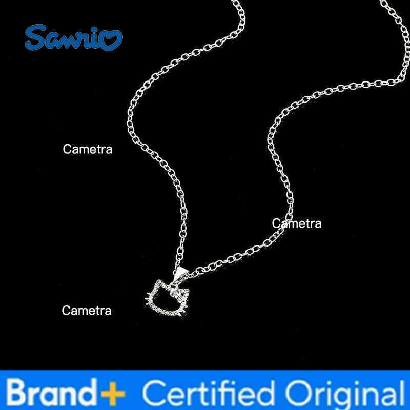 Sanrio Pendant Necklace Jewelry Hello Kitty Japanese Anime Peripherals Zinc Alloy Rheinstone Jewelry Girls Gift H251229