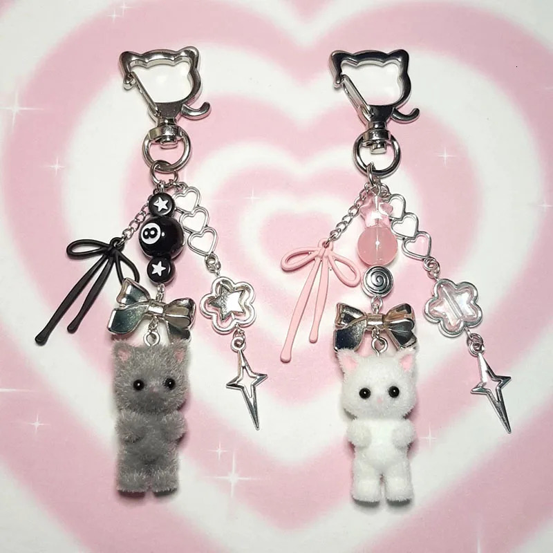 handmade furry cats Charm Keychain y2k women fashion 251219
