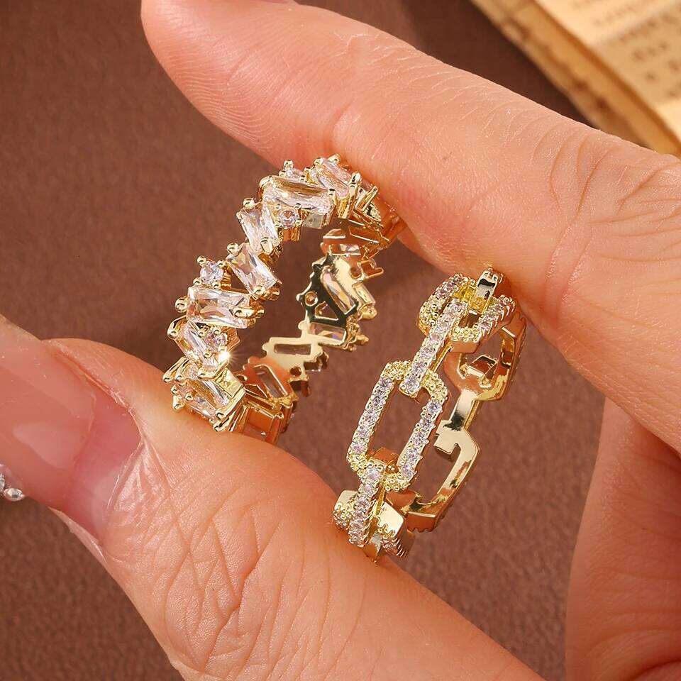 ZAKOL Classic Water Drop Cubic Zirconia Band for Women Clear Crystal Sliver Color Engagement Wedding Ring Set Jewelry