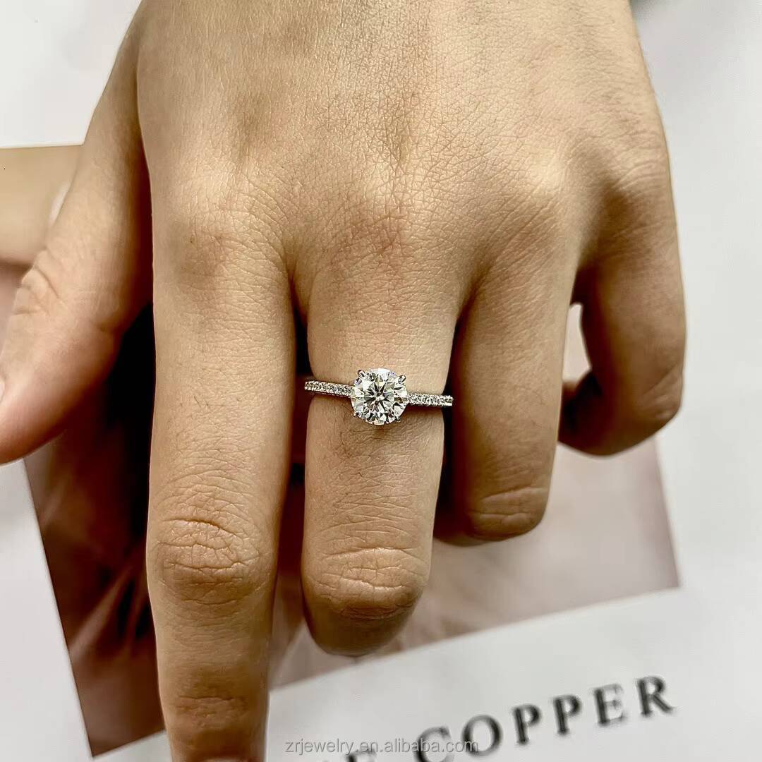 VVS 14K Solid Gold E Color Lab Grown Diamond Engagement Ring Jewelry White Gold IGI Women 1ct Engagement Ring