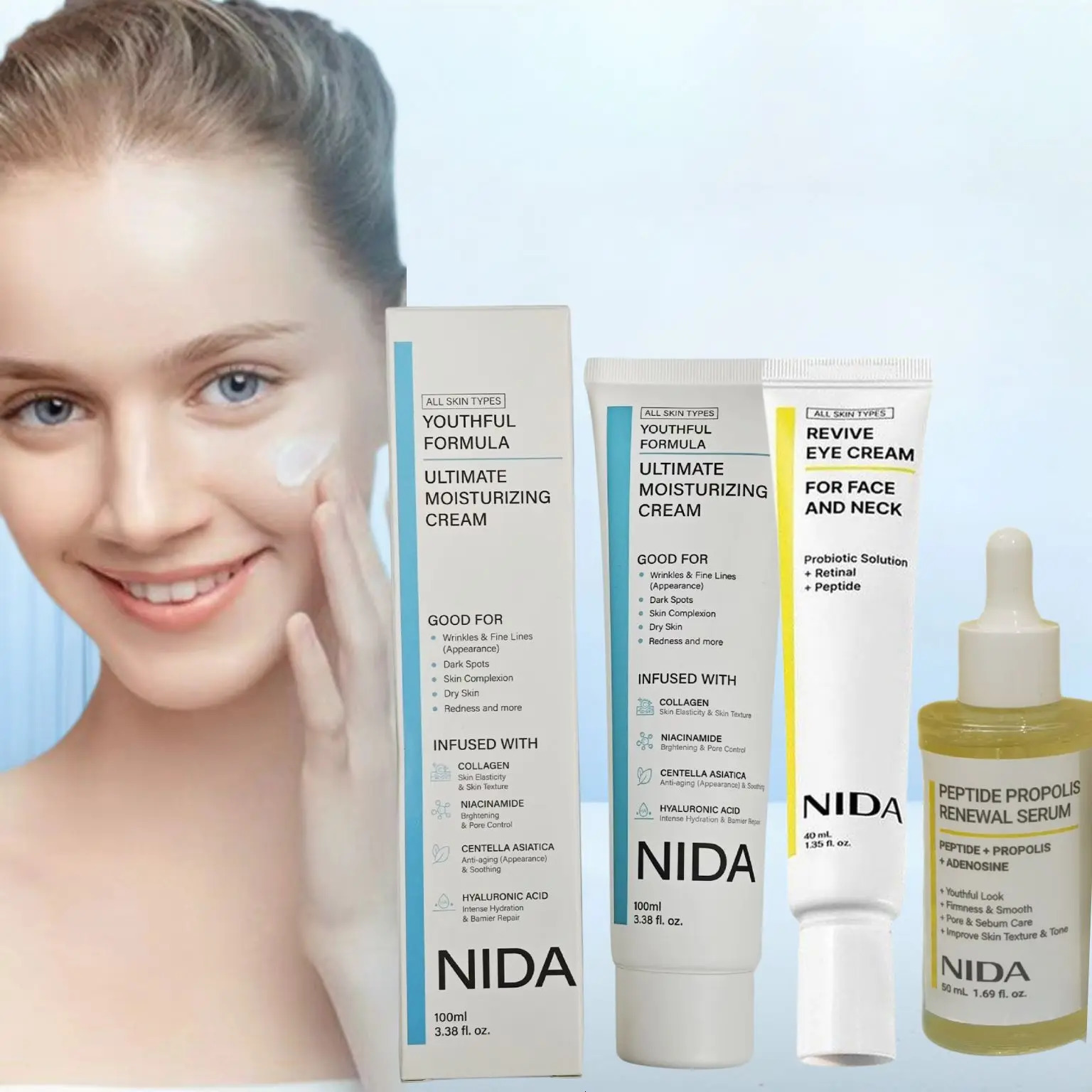 NIDA Retinol Diminishing Fine Lines Eye Cream Daily Moisturizing Nourishing Face Cream Repairs Skin Barrier Propolis Essence 251215