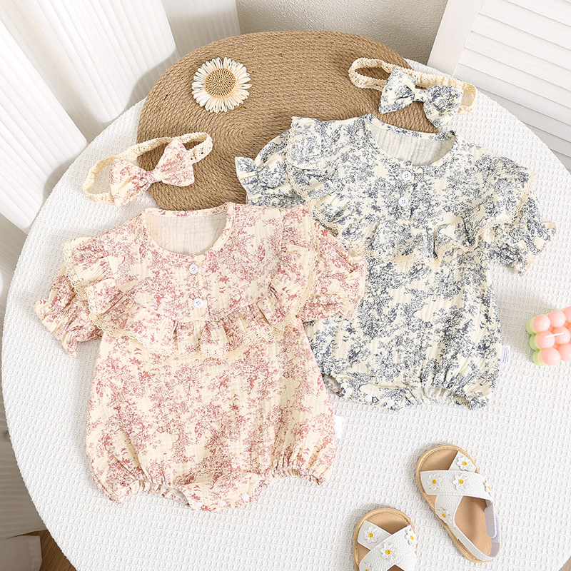 Full Moon Baby Summer Wear Chinese Ink Painting Princess Burp Cloak Newborn Girls Baby Hundred Days Cotton Lightweight Sweater