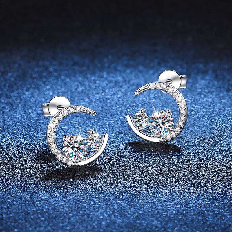 0.8ct D Color Moissanite Earrings for Women Lab Grown Diamond Ear Studs 925 Sterling Silver Fine Jewelry Gift be4