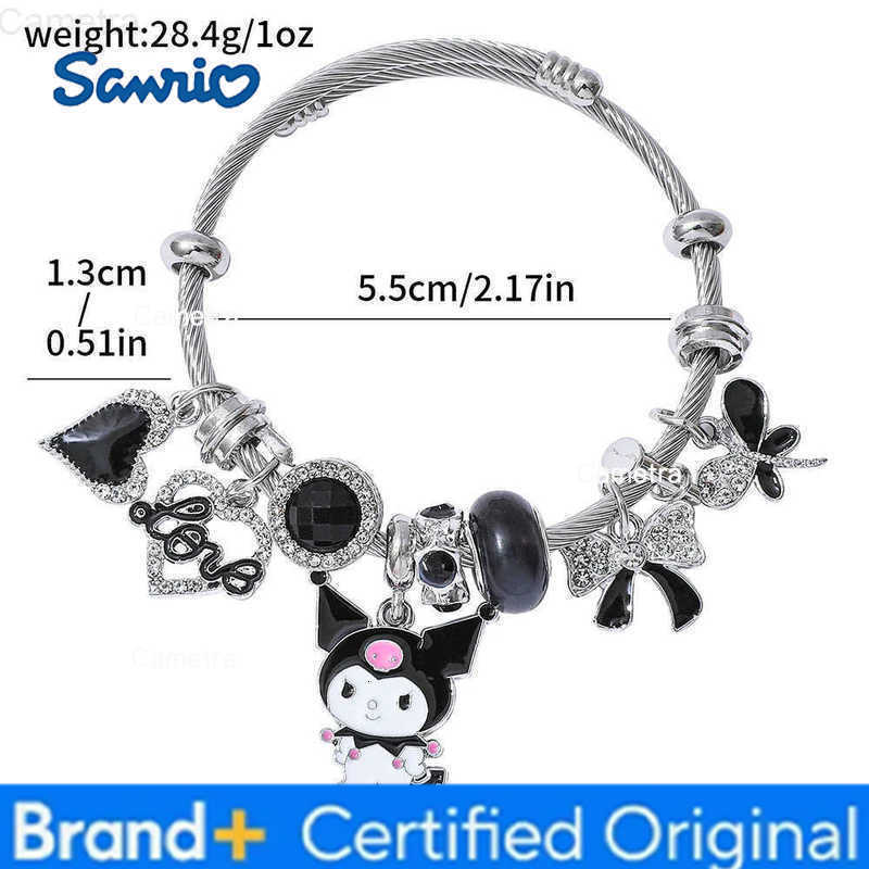 Sanrio Kuromi Silvery Bracelet for Girls Adjustable Creative Exquisite Bangle Jewelry Accessory Birthday Gift H251229