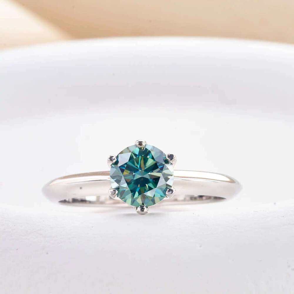 Green Moissanite Ring Delivery GRA Certificate Black Card S925 Silver 2-5 Ct Luxury Rings Women Birthday Gift Jewelry f39