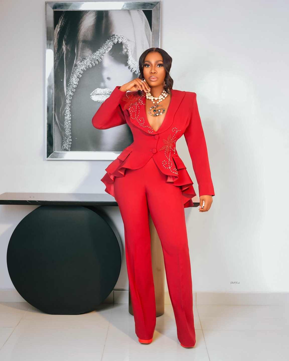 Designer Mother Of The Bride Pant Suits Pearls Beads Pleats Evening Party Women Tuxedos For Wedding Banquet 2 Pieces