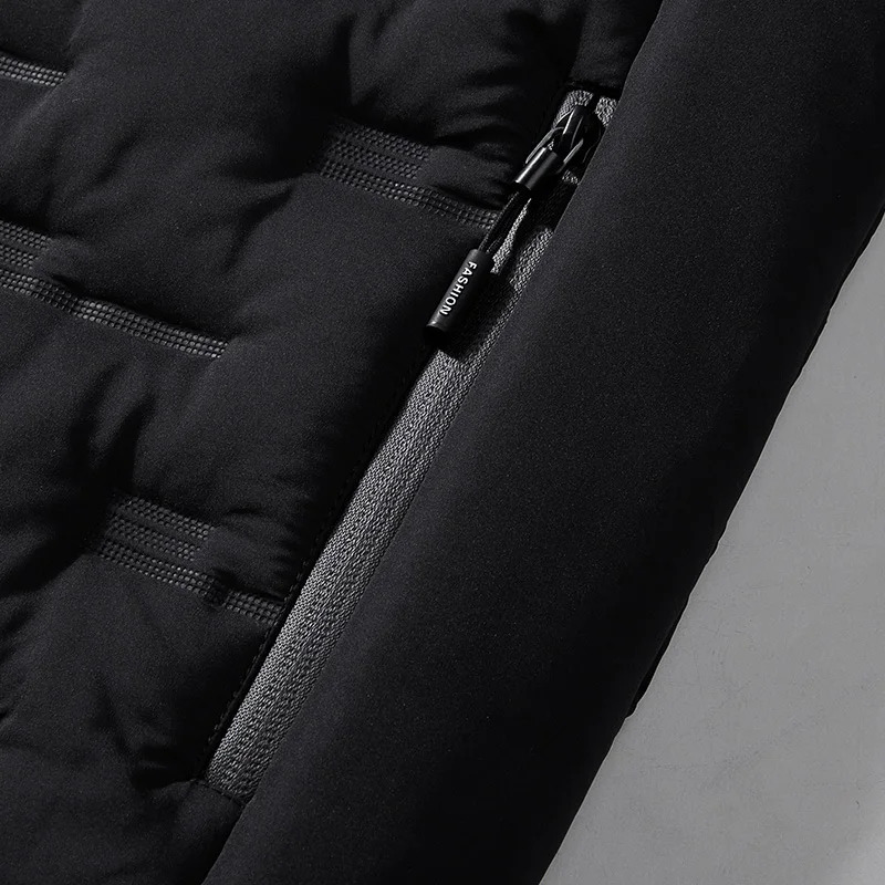 Winter Hooded Vest Men Pleated Solid Padded Windproof Warm Sleeveless Jacket Homme Casual Waistcoat Thicken Parkas 8XL 251225