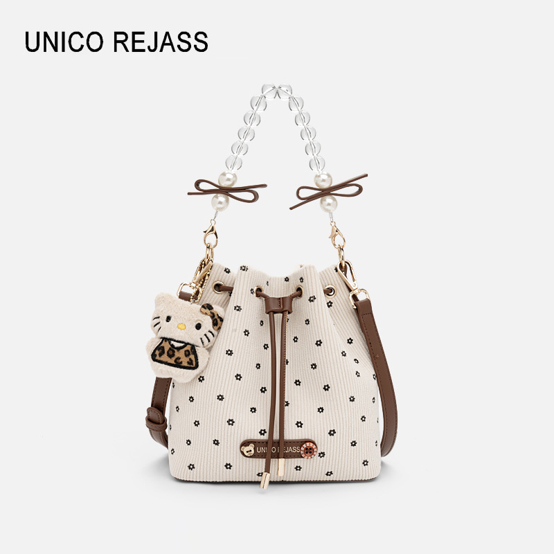 UNICO REJASS 2026s New Jacquard Design Large Capacity Commuter Bucket Bag Fashion Handbag Shoulder Bag