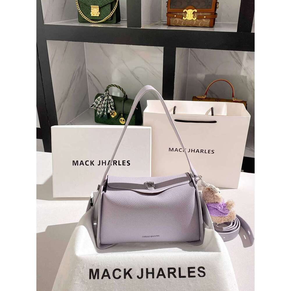 MACK JHARLES This Year's Trend Purple Boston for Women 2025 Autumn New High-end Pillow Bag
