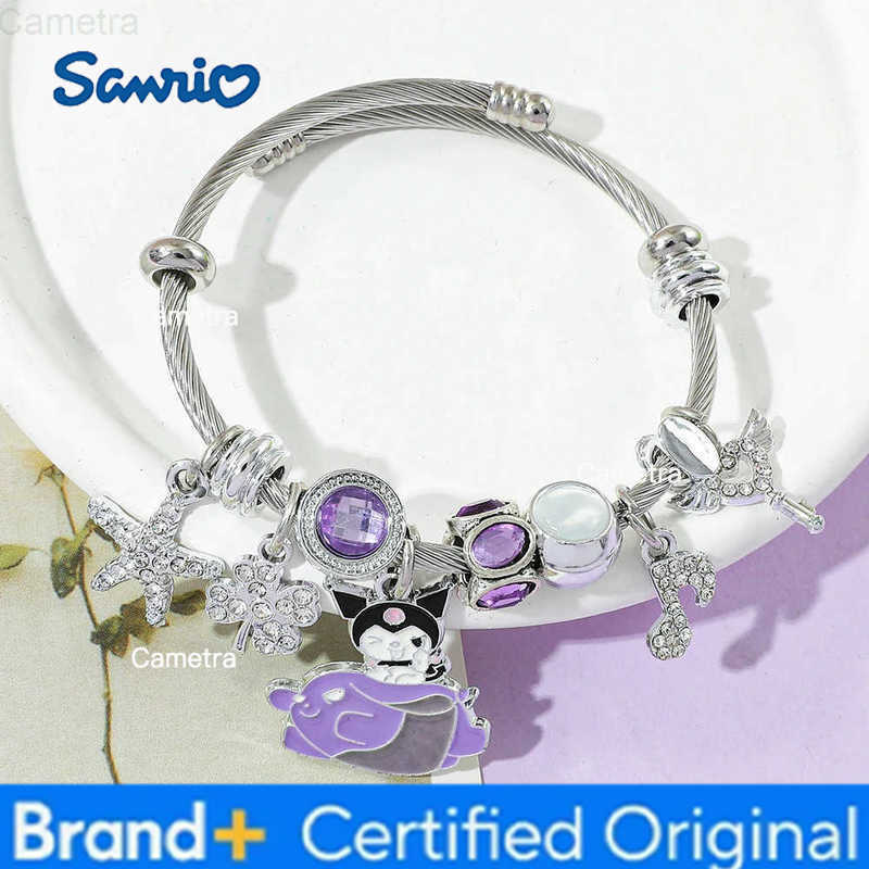 Sanrio Anime Kuromi Bracelet Charming Cute Kuromi Adjustable Bangle for Friend Birthday Party Jewelry Accessories Fashion Gift H251229