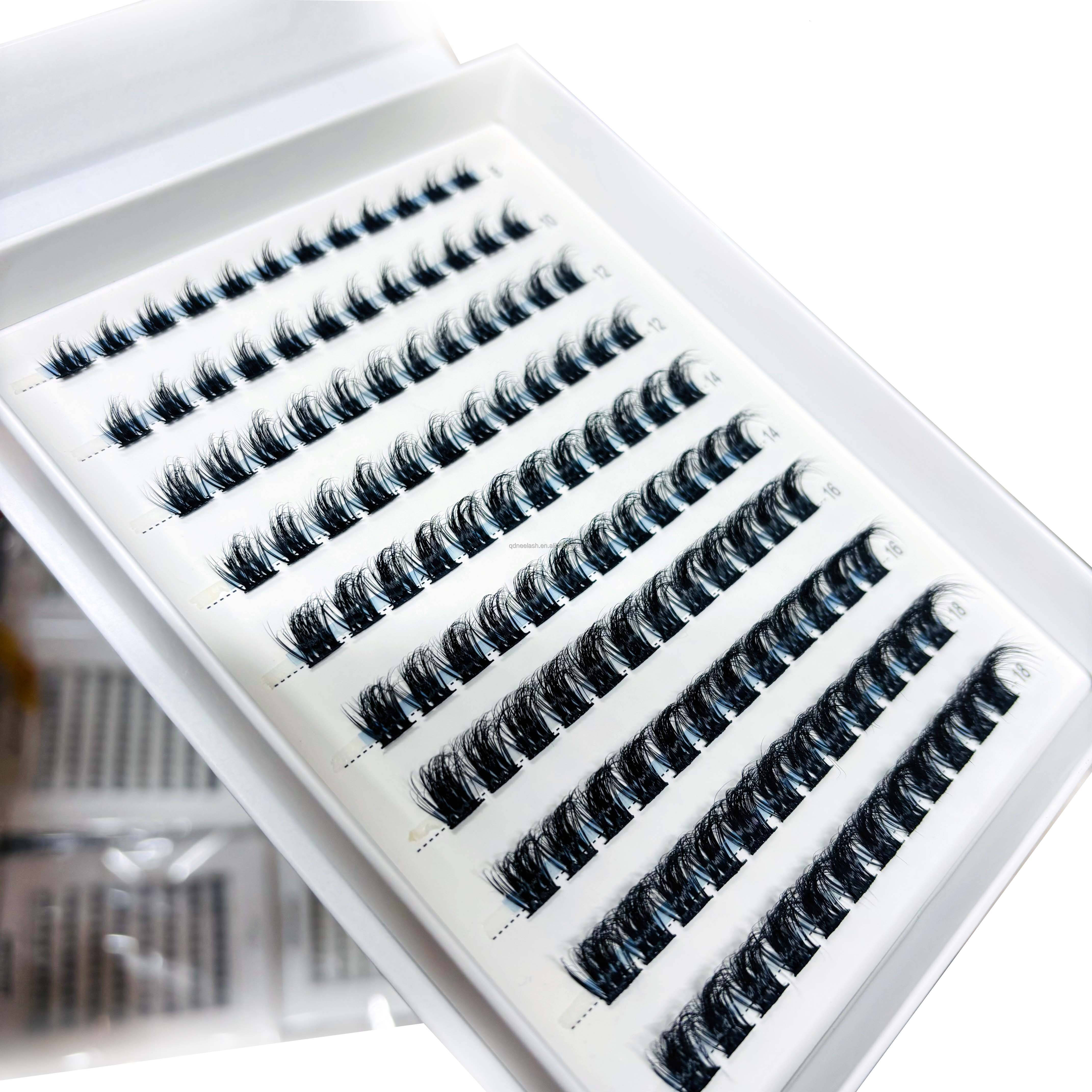Hot Selling Customizable 3D Fluffy DIY Cluster Kit Soft Band Private Label Eyelash Extensions Segment Lashes