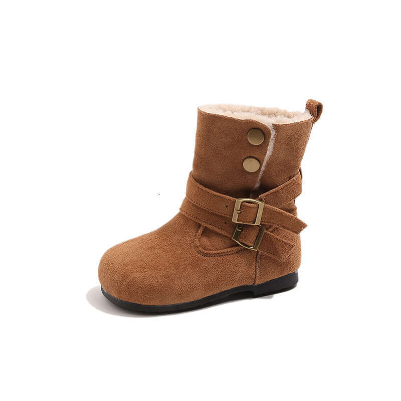 Vintage Melard Foldable Two-Way Wear Pile 2025 Winter New Korean Style Girls' Fleece-Lined Mid-Calf Martin Boots