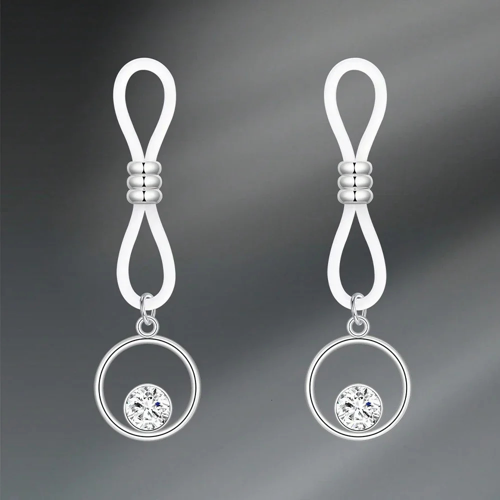 Non Piercing Nipple Rings Body Jewelry Nipple Piercing Nipplerings Heart CZ Dangle Nipple Rings Jewelry 251224