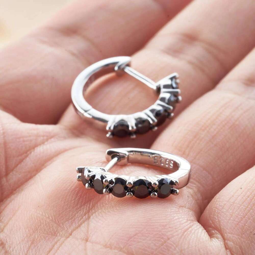 3mm color moissanite stub earring for charm lady with gra certificate black card silver 925 jewelry dating party gift 9ec