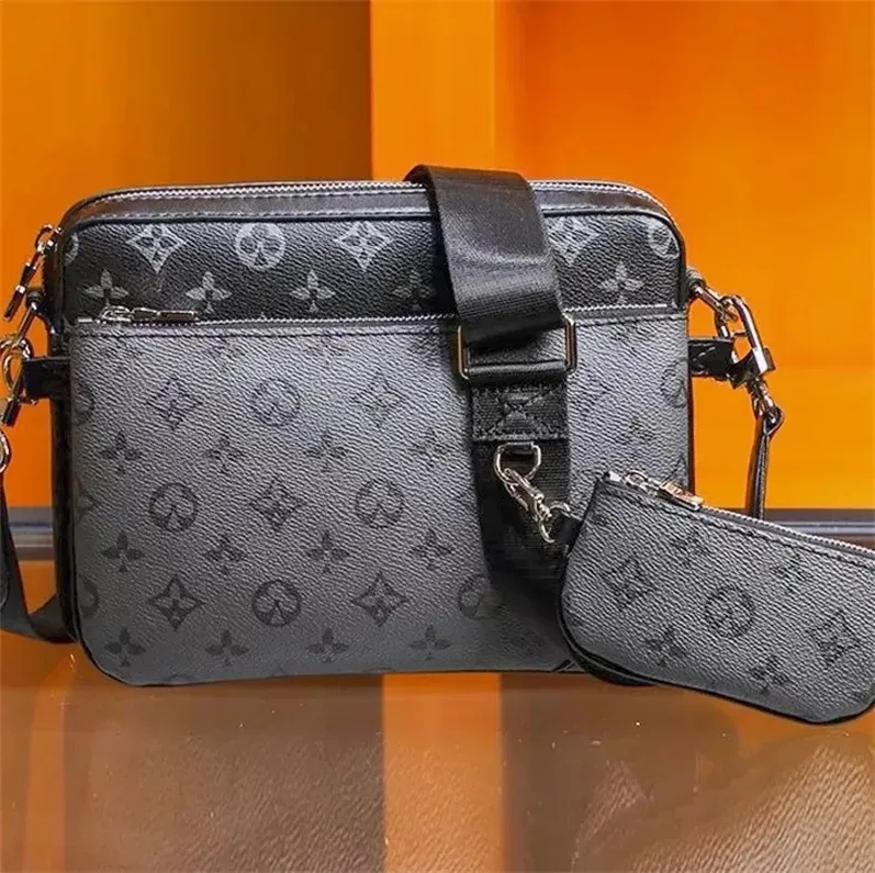 Designer Trio Messenger Bag Fashion Evening Crossbody Shoulder Bags Leather Louisities Vittonn Viitton Men Purse Handbags Wallet Phone Tote Bag