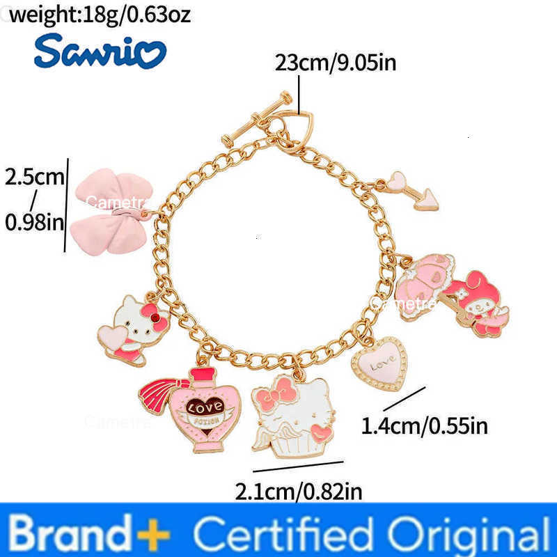 Sanrio Kawaii cartoon Hello Kitty Charm Bracelets For Women Bracelet Bangle Women Jewelry Gifts H251229