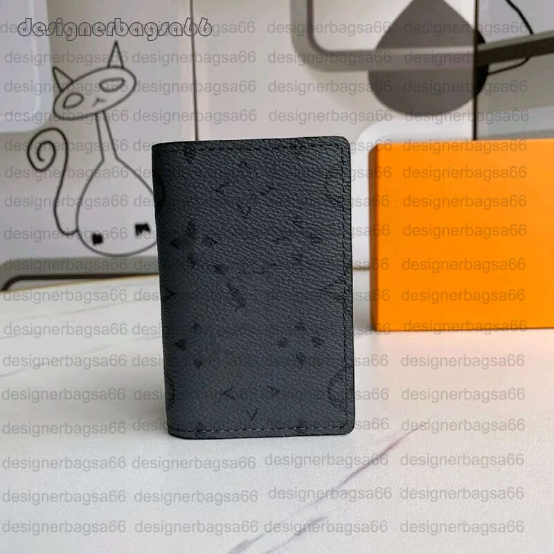 2026 Wallet Premium Business Unisex Credit Card Holder Wallets Fashionable Folding Short Clip Luxury Brand Women Mini Clutch Bags Coin PursesMen's Silver Gray Print