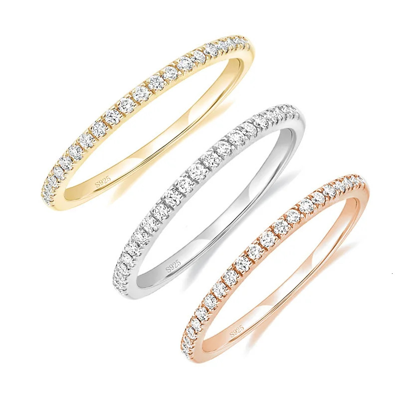 LYCFN 15MM Full Diamond Rings Women Engagement Ring 925 Sterling Silver Wedding Cocktail For Woman Man Partry Jewel 251225