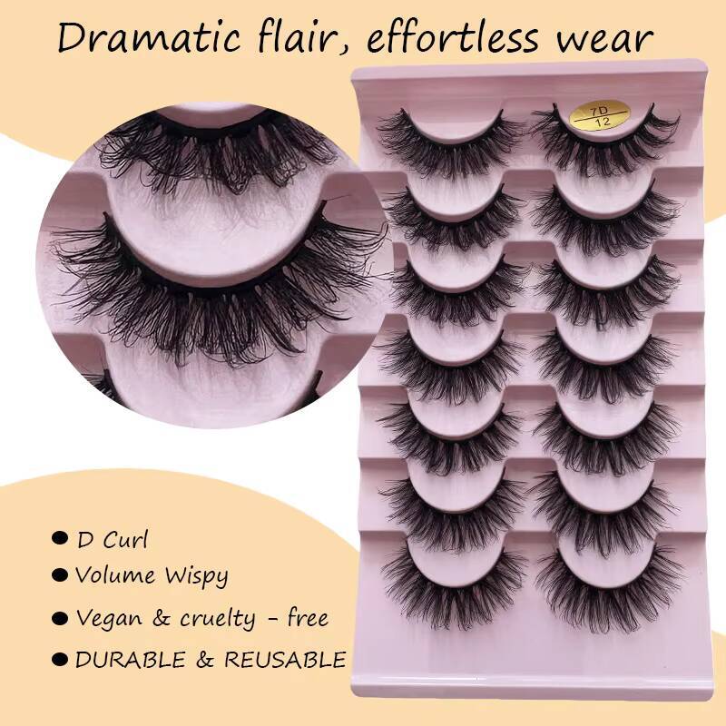 Wholesale 3D Russia Eyelashes Handmade Natural Faux Mink Lashes Strips Private Label Wispy Full Strip Lashes