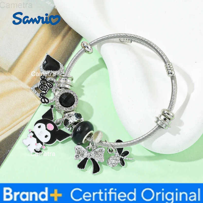 Sanrio Kuromi Silvery Bracelet for Girls Adjustable Creative Exquisite Bangle Jewelry Accessory Birthday Gift H251229