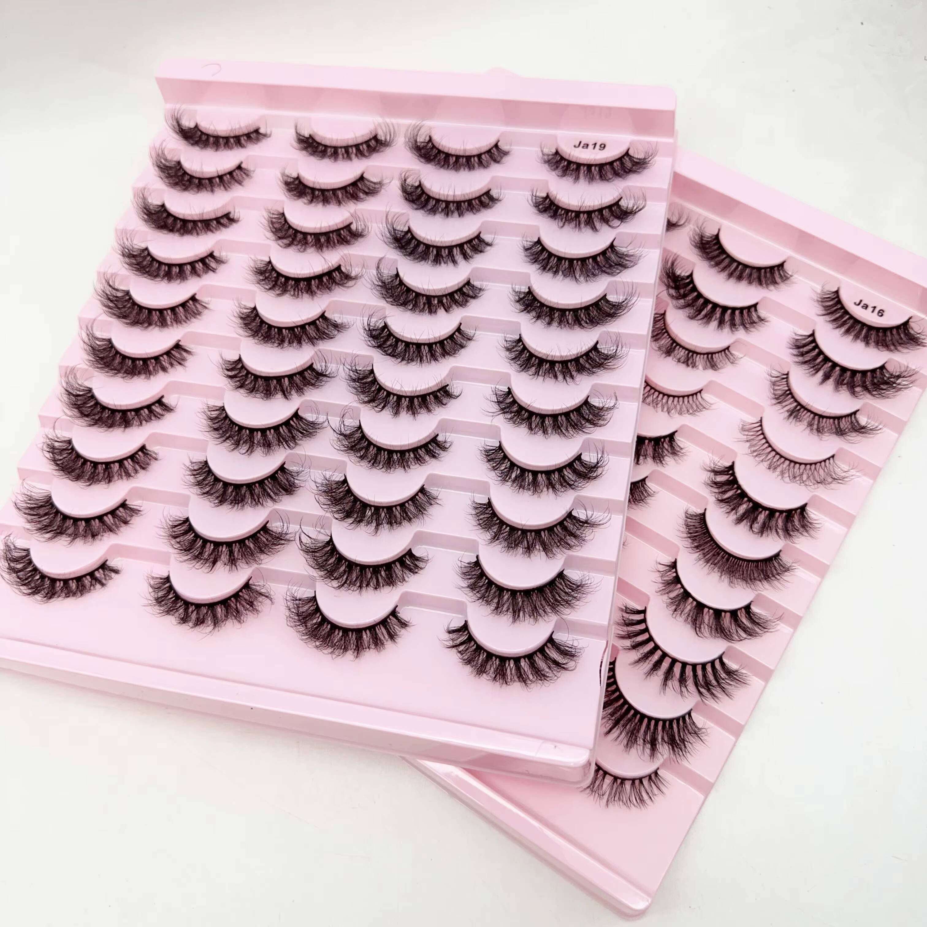 Mix 20Pairs 3D Mink Lashes False Eyelashes Fluffy Wispy Natural Eye Lash Mink Soft Eyelash Supplies Full Strip Lashes