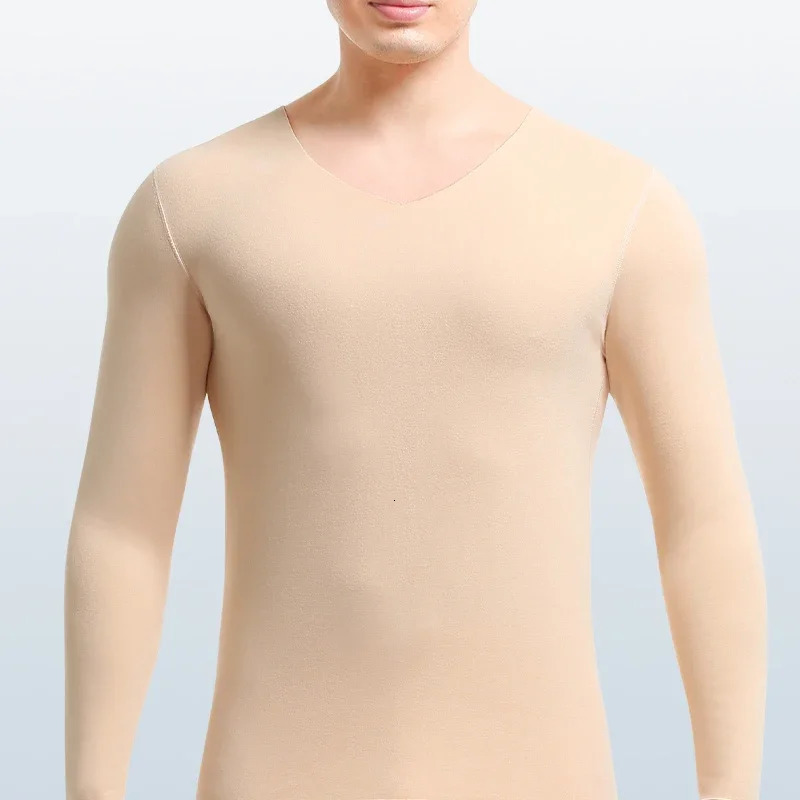 1pc Modal mens thermal underwear seamless coldproof basic style base layer top singlepiece upper garment longsleeved 251225