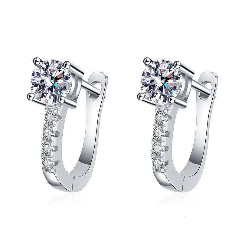 D VVS1 Full Moissanite Pandent Earrings for Women Engagement Wedding Fine Jewelry with GRA s925 Sterling Sliver Earring f39