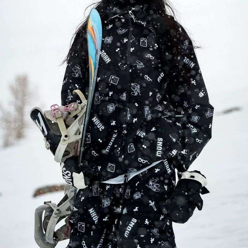 2025 Women's Equipment Full Set Men's New Style Snowboard And Ski Suit Professional Waterproof WKERSIY