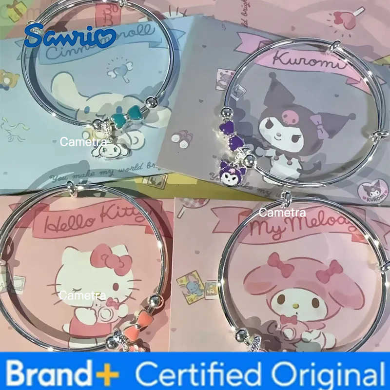Sanrio Hello Kitty Bangle Bracelet Kuromi Cinnamoroll Melody Pendant Cute Bracelet H251229