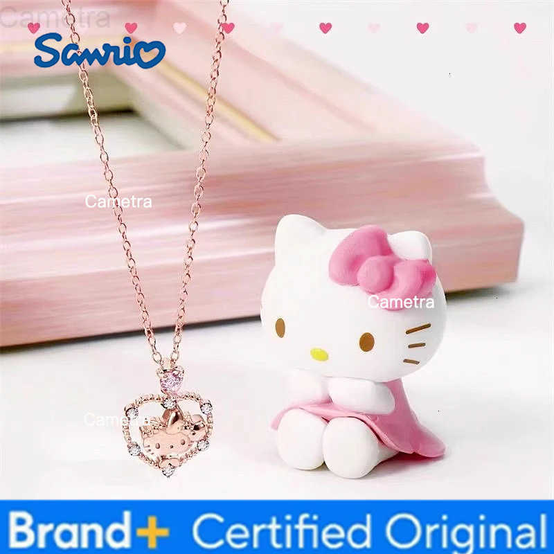 Sanrio Sanrios Necklaces for Women Cute Hellokittys Zircon Choker Necklaces My Melody Kuromi Clavicle Chain Pendant Girls Gifts Jewelry H251229