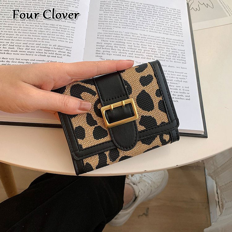 European and American fashion leopard print wallet new luxury wallet trifold short wallet billfold long wallet women's card holder purse men'