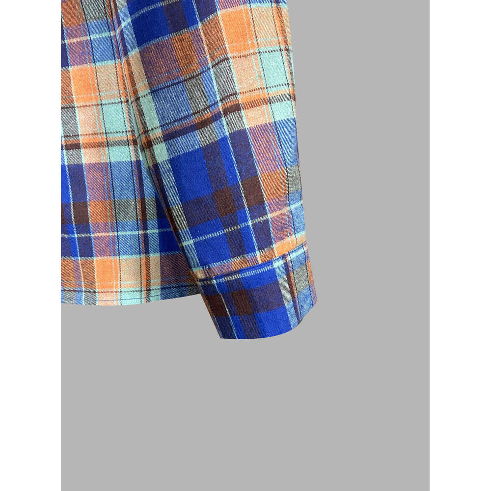 Fashion 2026 Spring Summer loose and versatile, long-sleeved checked outerwear for children