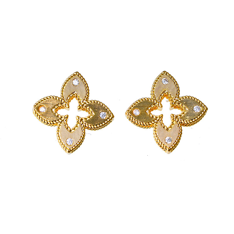 Luxury Brand Designer Jewelry 2024 New Four-Leaf Clover Gold Earrings Necklace Bracelet For Women, Light Luxury Niche Design, Simple Necklace Bracelet - view 6