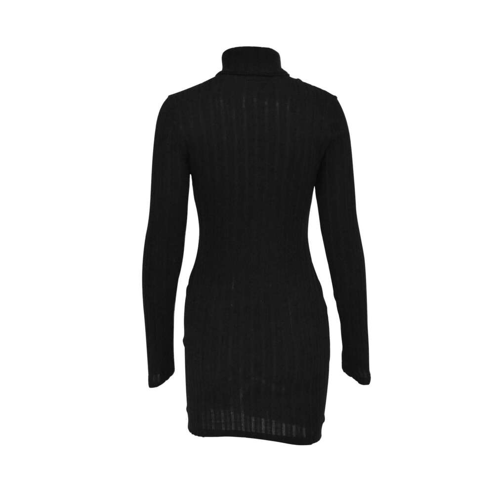 Dress for women Elegant Long Sleeve Round Neck Bodycon Dress, Quality Polyester 2026 Spring Style Slim-Fit Commute Dress