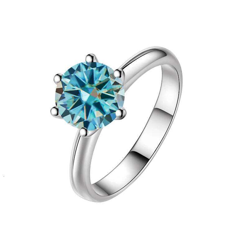 Solid 925 Sterling Silver ring with Real D Color VVS Moissanite Stone Fine Jewelry for Women Wedding Engagement finger Rings 9ea