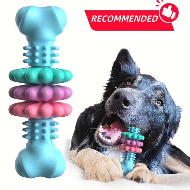 1Pc Indestructible Dog Chew Bone Toy for Aggressive Chewers Teeth Cleaning Training Chew Toy Small Medium Dogs Boredom Relief 251225