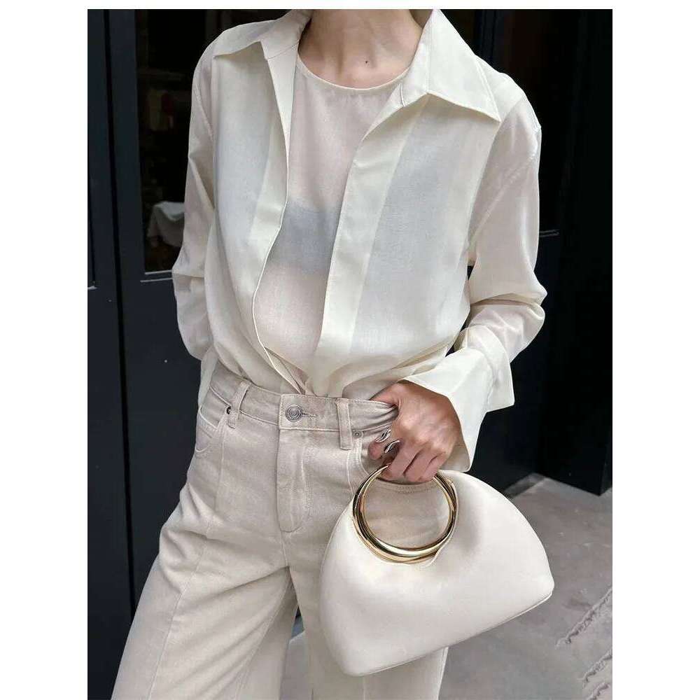 Fashion Women's Handbag Elegant Clutch Purse Metal Top Handle Evening Retro Small PU Leather BagLuxury Handheld Shoulder Bag Xiu Lai Si