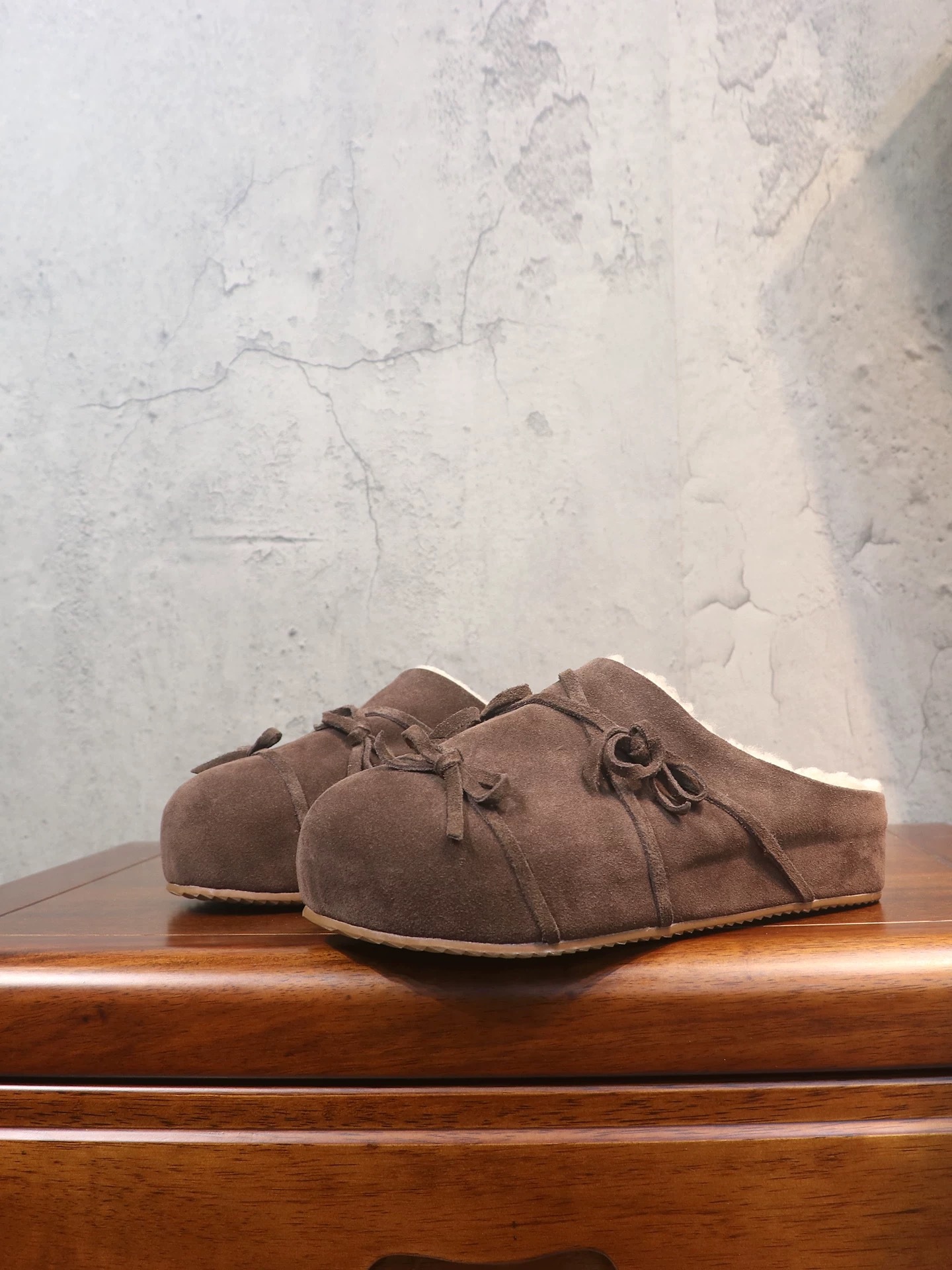 New Free shipping snow boots for womens snow slippers khaki brown Fashionable Versatile Bow Home Slippers