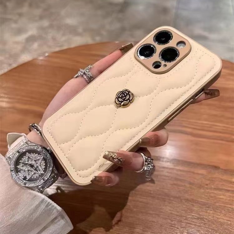 Minimalist Camellia Compatible with iPhone 17 Pro Max Case, Floral Soft Shockproof Protective Cover Phone Case for Women Girls