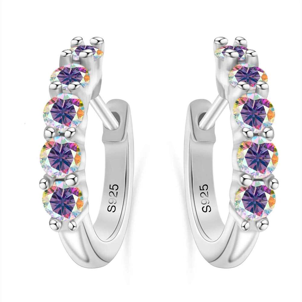 D Color 1CT 3mm Real Moissanite Hoop charm 925 Sterling Sliver Earring for Women Sparkling Fine Jewelry Gift With GRA 4ad