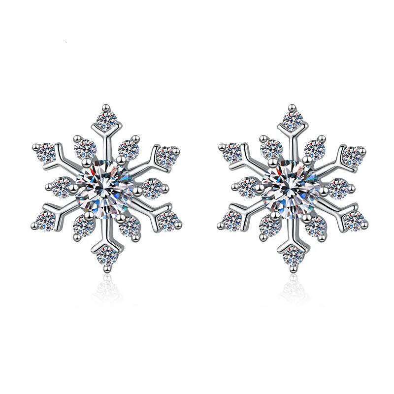 0.5ct Moissanite Earrings for Women Lab Grown Diamond Ear Studs 925 Sterling Silver Fine Jewelry Gift 5d2