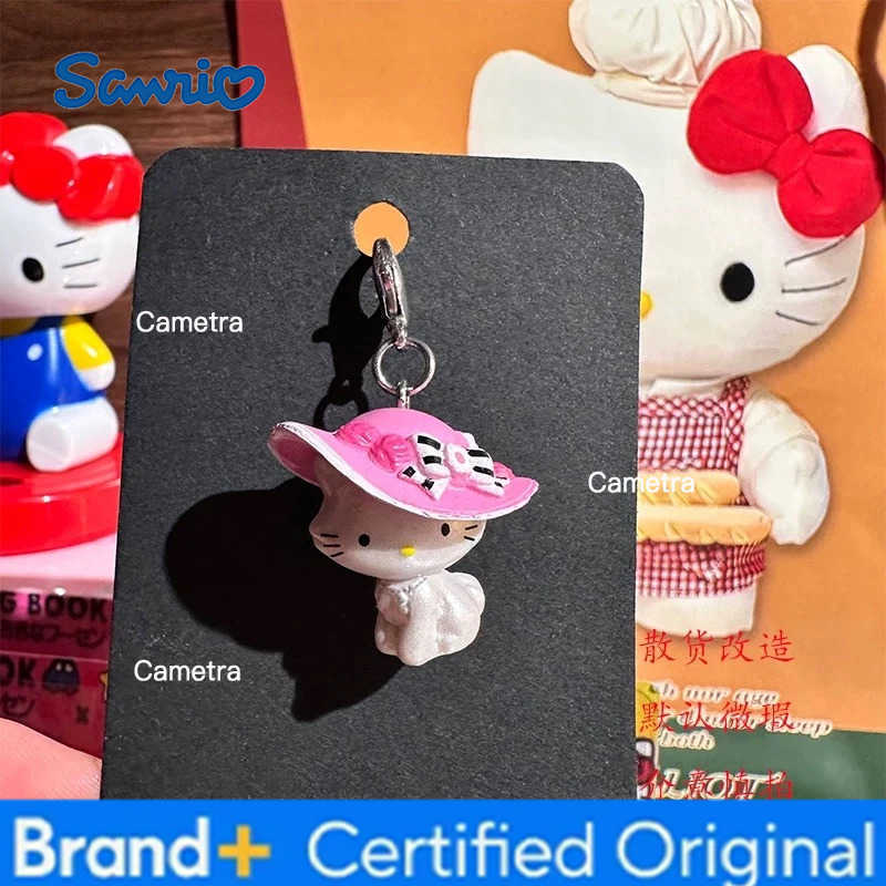 Sanrio Japanese Kawaii Motorcycle Cat Phone Pendant Pink Shell Cartoon Doll Keychain Hanging Decoration Groom Angel Cat Pendant Gift H251229