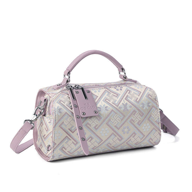 New Printed Handbag for Women, Niche High-End Feel, Large Capacity, Commuting Versatile, Single Shoulder Crossbody Boston Pillow Bag