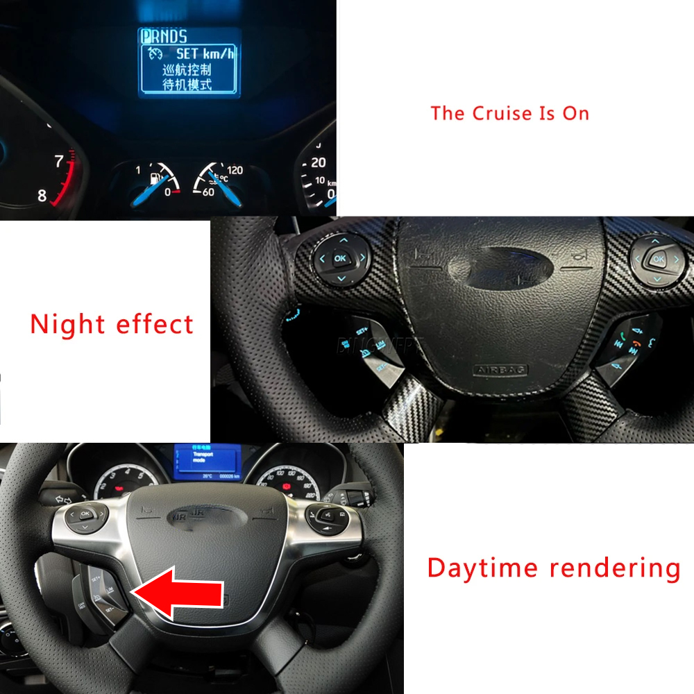 Steering Wheel Cruise Control Buttons Car Multi-functional Steering Wheel Button Switch For Ford Focus 3 2012-2014 For Kuga 201