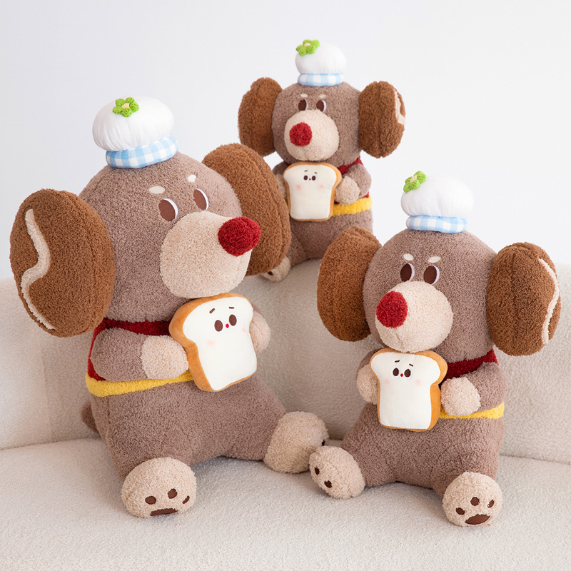 New Dachshund Bread Hot Dog Plush Toy Pillow Stuffed Animal Children's Comfort Sleep Aid Birthday Gift W260306