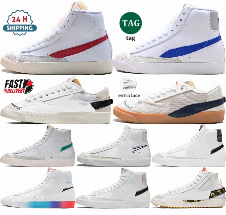 10a designer blazers low mid 77 casual shoes men women flat bottom leather retro sneakers outdoors street leisure skateboarding shoes fashion Trainers W3Mm#