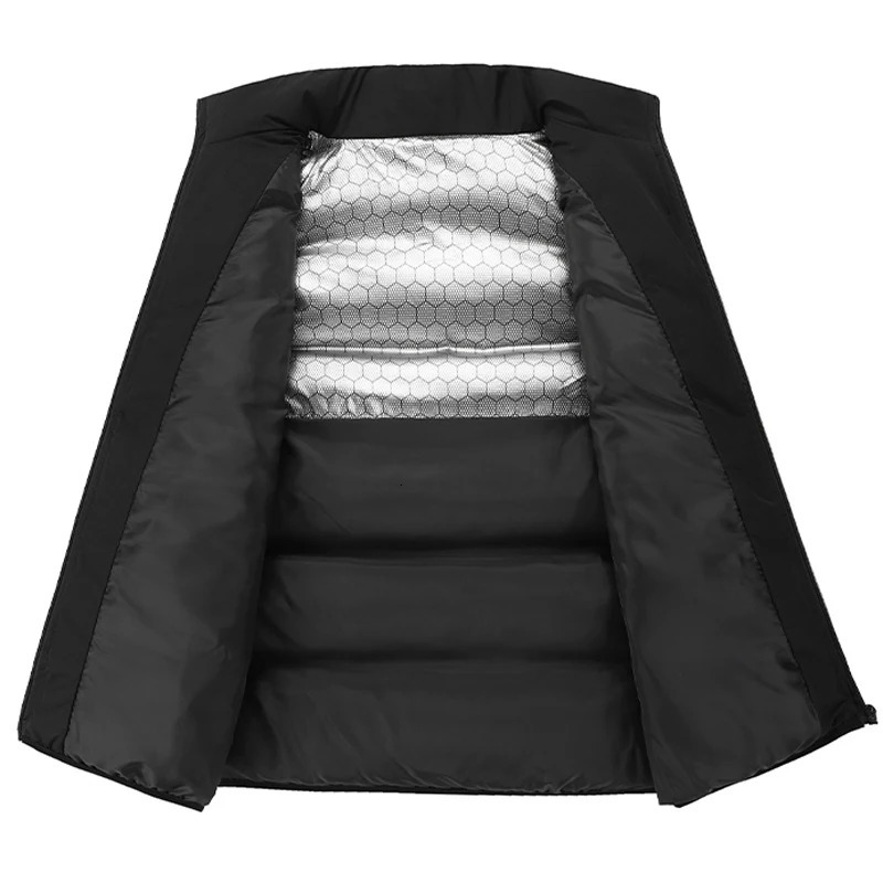 UETEEY Graphene SelfHeating Mens Winter Vest Thermal Auto Warm Up Thick Puffy Sleeveless Jacket Outdoor Sports Skiing Hiking 251225